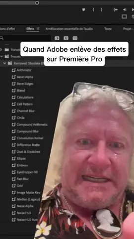 Adobe arrêtez d’enlever des effets sur Première Pro sinon on va débarquer 🏴‍☠️ #MemeCut #rendezlesbijoux #monteurs 