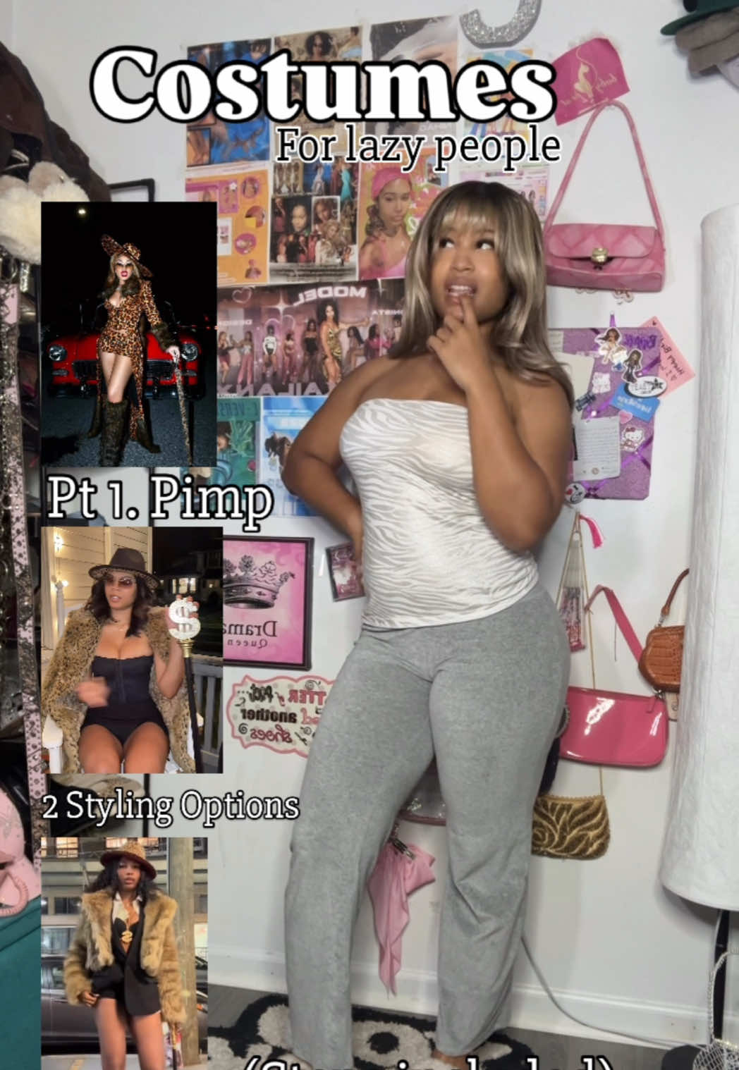 Let this be your sign to save you some $$$ and make your costume from what you have at home #nihaokailanxo #ladypimp #halloween #costume 