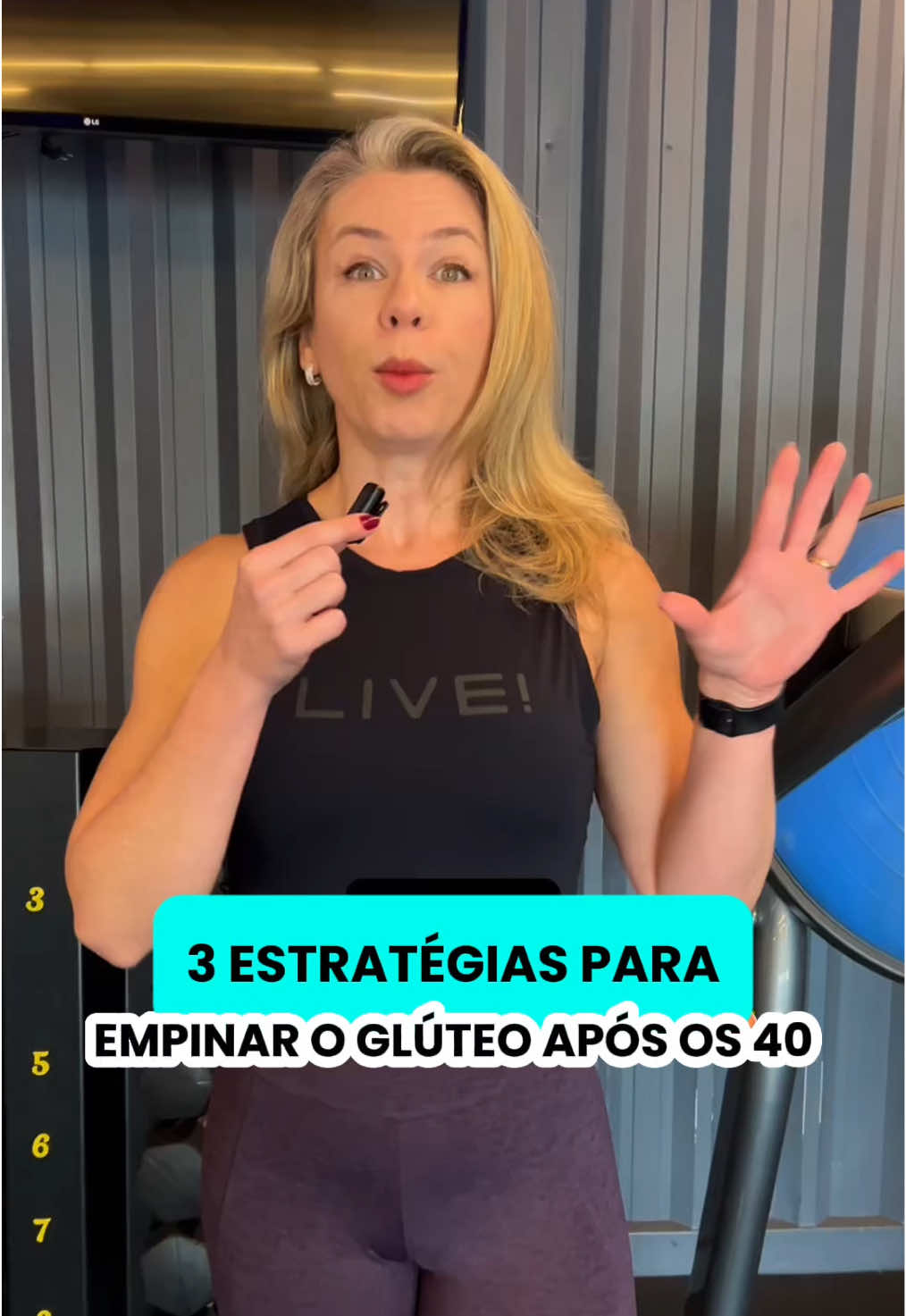 Já passou dos 40 e quer empinar o glúteo? Então coloque essas 3 estratégias na sua rotina de treinos. #mulher40mais #treinofeminino #musculaçãofeminina 