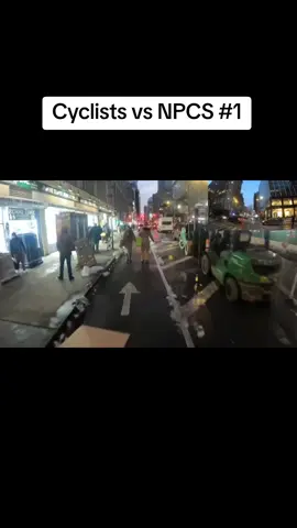 Cyclists vs NPCS 1 . #bikelane #rage #roadrage #nyc #bike 