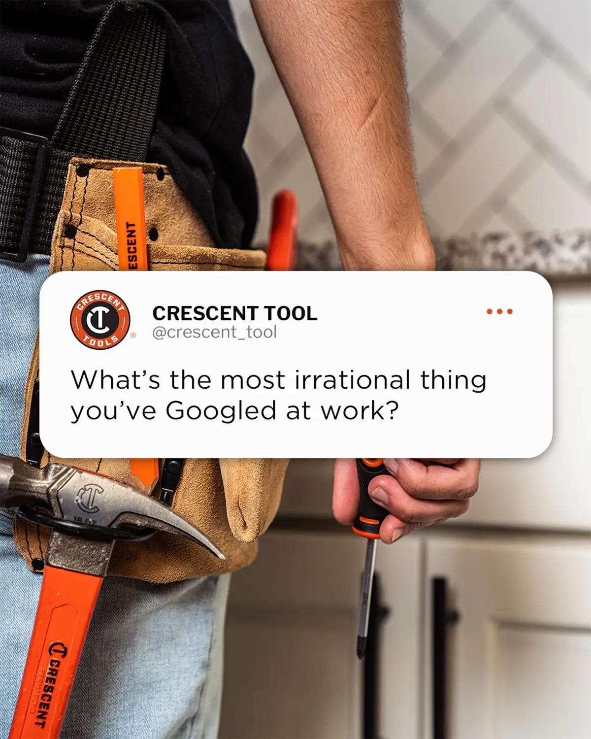 “hey google, what do I do if I get caulk in my hair” answer in the comments below ⬇️ #CrescentTools #BlueCollar #FYP #ToolTok #TradeLife