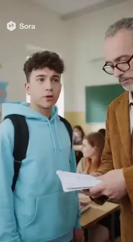 Ragazzo chiede al profe il voto delle verifiche lui gli risponde così… #ai  #sora  #soraai  #brainrot 