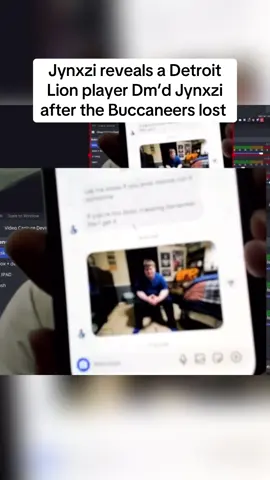 Jynxzi reveals a Detroit Lion player Dm’d Jynxzi after the Buccaneers lost #jynxzi #fyp #viral #nfl 
