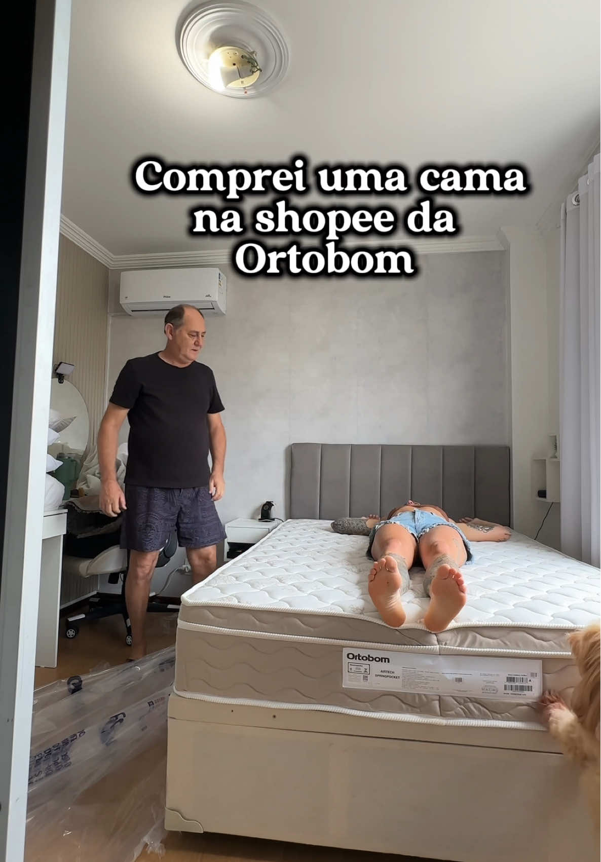 Simplesmente apaixonada pelo conforto e o preço dessa cama baú 😱 https://s.shopee.com.br/9fCSPt9feX #camabau #ortobom #cama #quarto 