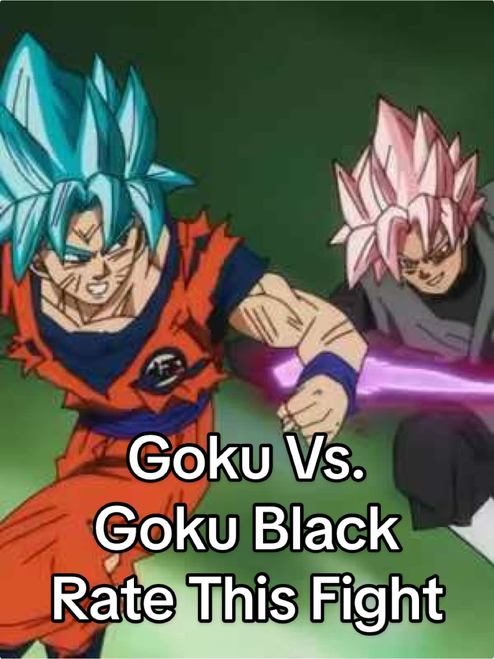 Goku and Future Trunks facing off against Goku Black and Zamasu. ⚔️💥 An intense battle in #DragonBallSuper, rank where this #DragonBall fight lands in your ranking