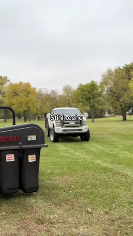 Argue with a wall. #lawncare #scag #stihl #echo #leafcleanup 