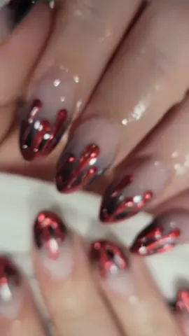 #vampirenails #gothnails #blood nails #dripnails 