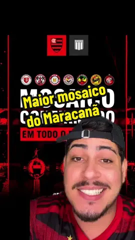 Maior mosaico do Maracanã ❤️🖤 #flamengo #libertadores 