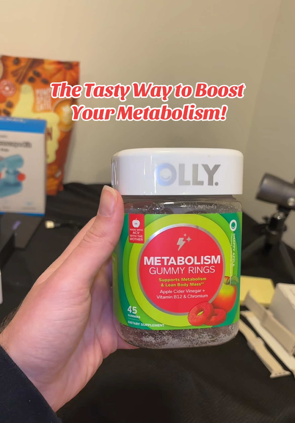Give your wellness routine a delicious upgrade! OLLY Metabolism Gummy Rings combine Apple Cider Vinegar, Chromium, and Vitamin B12 to support metabolism and energy. No synthetic flavors—just a tasty, science-backed chew! #metabolismboost #wellnessgummies #healthyhabits #olly #applecidervinegar 