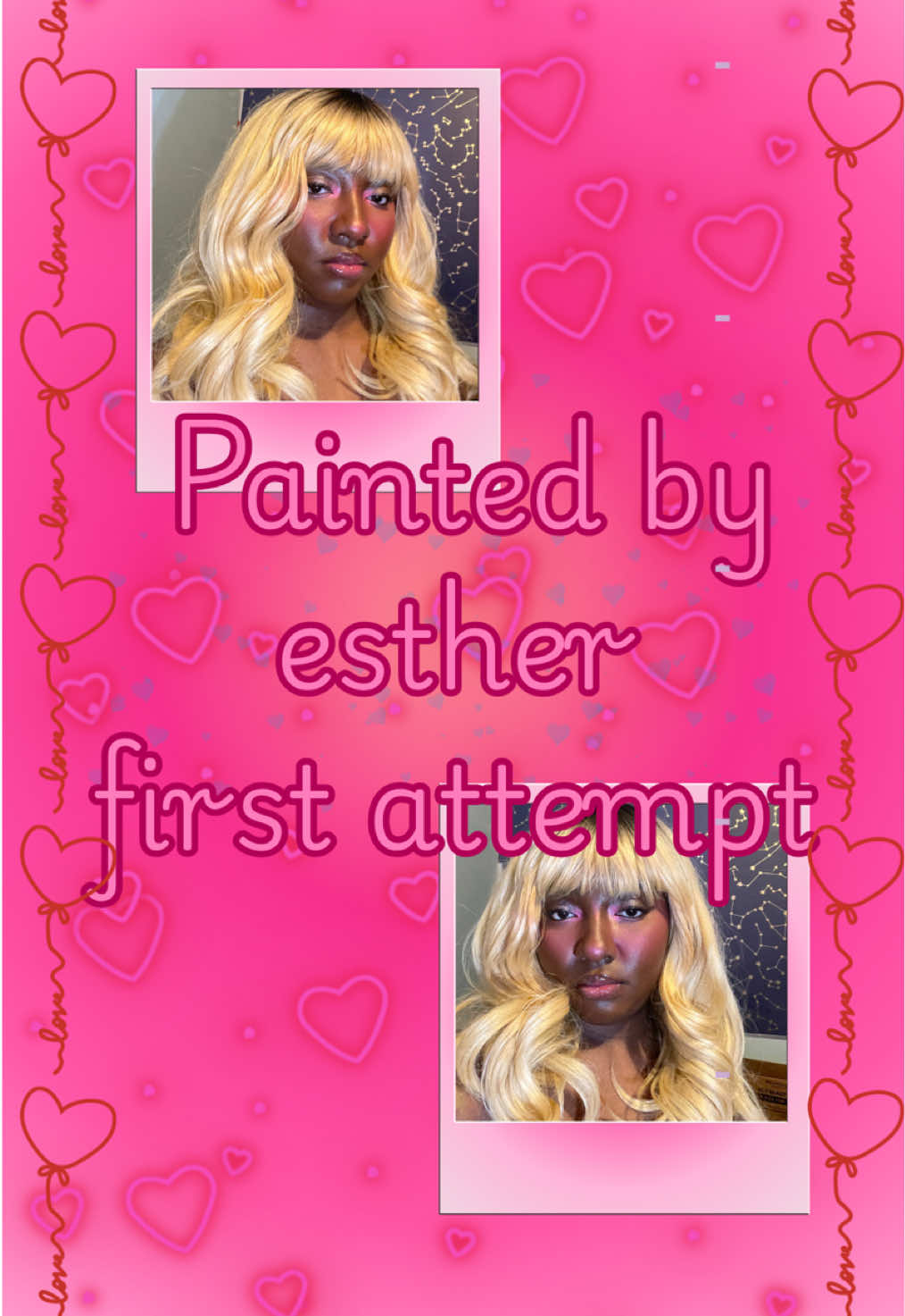 My first attempt at painted by Esther makeup back in June. I realized I never uploaded this video. @Paintedbyesther is an icon and I love to do my makeup this way everytime now. I’m still learning though.  Products used:  @Kiss NY Pro cooling and blurring primer  @Makeup Revolution skin tint, bronzing drops, concealer,rose powder, vibrant icon eyeshadow palette, icon trio blush  @Milani Cosmetics make it last setting spray @Nicka K New York Official pressed powder, glam lip oil @🇺🇸MADEBYMITCHELL🇺🇸 blursh book vol 2 @Maybelline NY Lash sensational mascara  @milkmakeup pore eclipse setting spray #paintedbyesther #paintedbyesthermakeup #makeuptrend #makeuptutorial #madebymitchell #madebymitchellblursh #milanicosmetics #milanisettingspray #nickanewyork #nknewyork #kisscosmetics #kissnewyork #makeuprevolution #revgen #milkmakeup #maybelline #lashsensational #blurshbook #makeuprevolutionblush #blackgirlmakeup #makeuptiktok #makeuptok #makeupchallenge #makeuptok #blushblindness #blushtrend #makeupinspo 