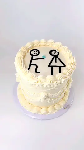 He popped the question!!! #homebaker #cakesfromscratch #customcakes #CakeTutorial #CakeDecorating 