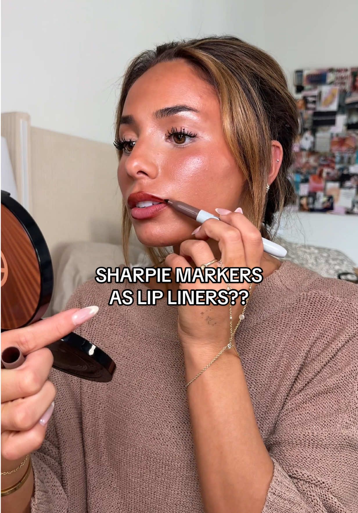 yeah sooo this is the move @Sharpie ib: @Asha Chloe #sharpieaslipliner #lipliners #lipstains #makeup #beauty 