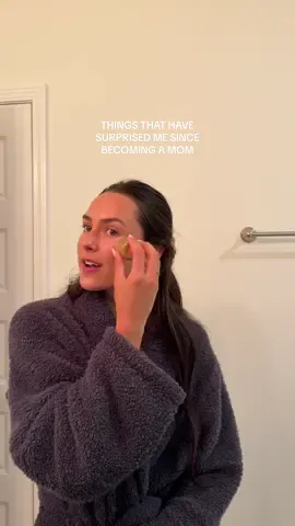 becoming a mom has made me less type A, which is the last thing I expected??? #momtok #postpartum #firsttimemom #newmom #grwm @Barefoot Dreams @Saie @rhode skin 