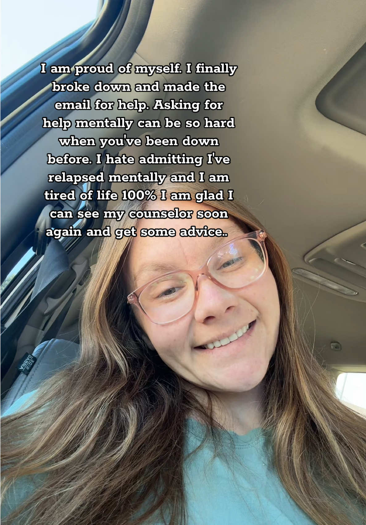 I hate thinking how it's been only a year and a half since I've seen my counselor. I thought I'd never see her again, but I am telling myself it is ok to go back and seek counseling for new things or old things you need help on.  Video Description: The video text says 