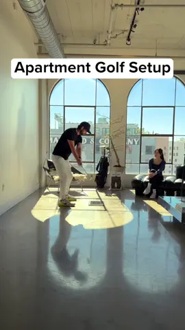 Play Golf all Winter Long from Your Apartment ❄️ #golfgift #golfincity #golfing #golfdaddy 