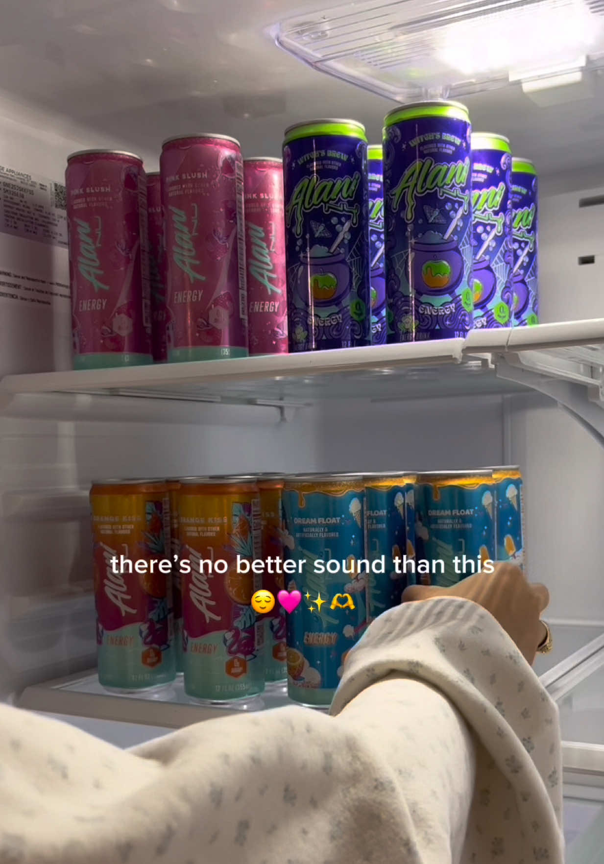 FRIDGE GOALS ⚡️🥤🤗 #asmr #energy #alani
