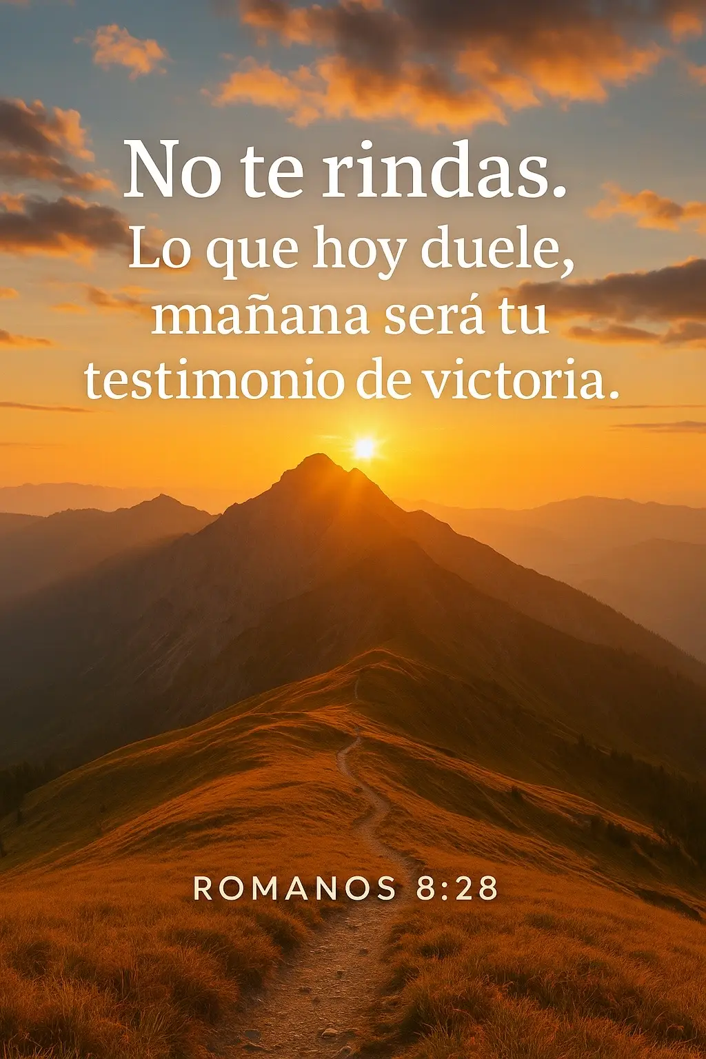 Dios transforma cada herida en una victoria. Aunque hoy duela, confía en Su propósito, porque todo obra para bien en quienes le aman. ✨
