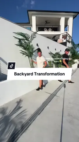 Sometimes progress looks like pulling out everything you just installed. 🌴✨ #DIYProject #BackyardTransformation