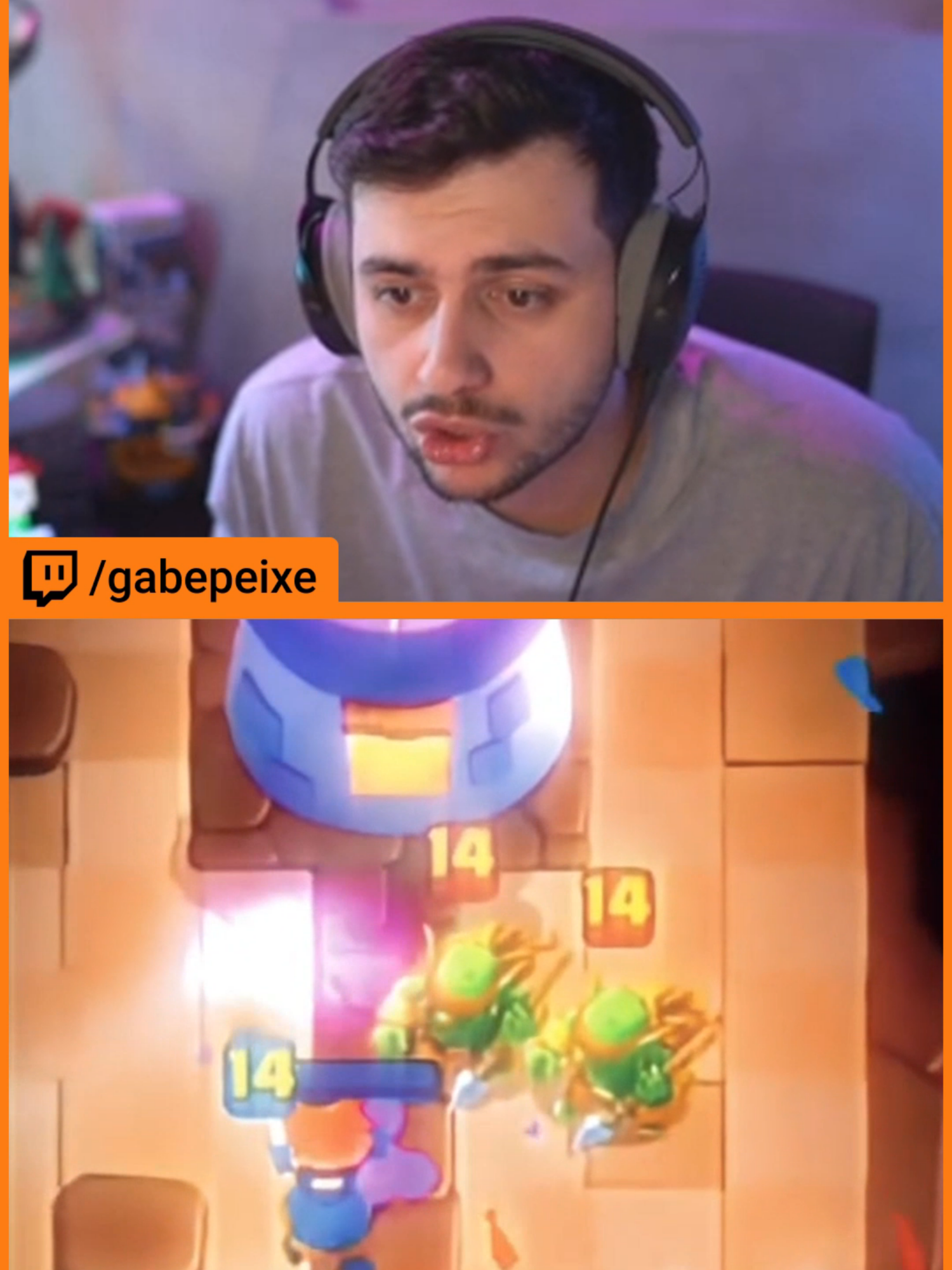 Essa partida ele transcendeu total!! #cortesgabepeixe #gabepeixe #gabe #loudgg #react #clashroyale