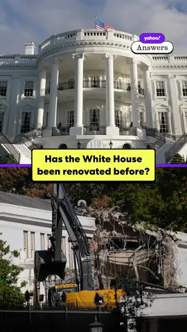 Why is the White House an active construction zone? 🚧 As President Trump begins construction on his $250 million ballroom project, here's a look back at the White House's renovations throughout history. #news #USHistory #donaldtrump #usnews
