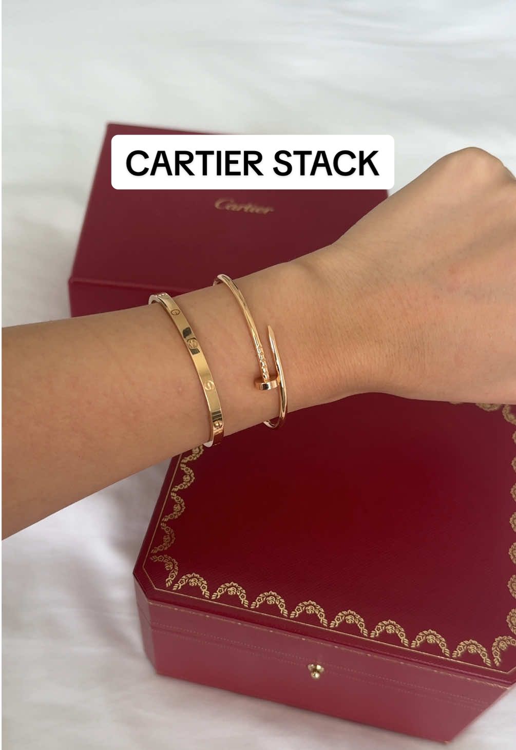 psa to stop putting on your juste un clou bracelet without twisting it open first!!  #cartier #cartierbracelet #cartierbangle #cartierjusteunclou #cartierlove 