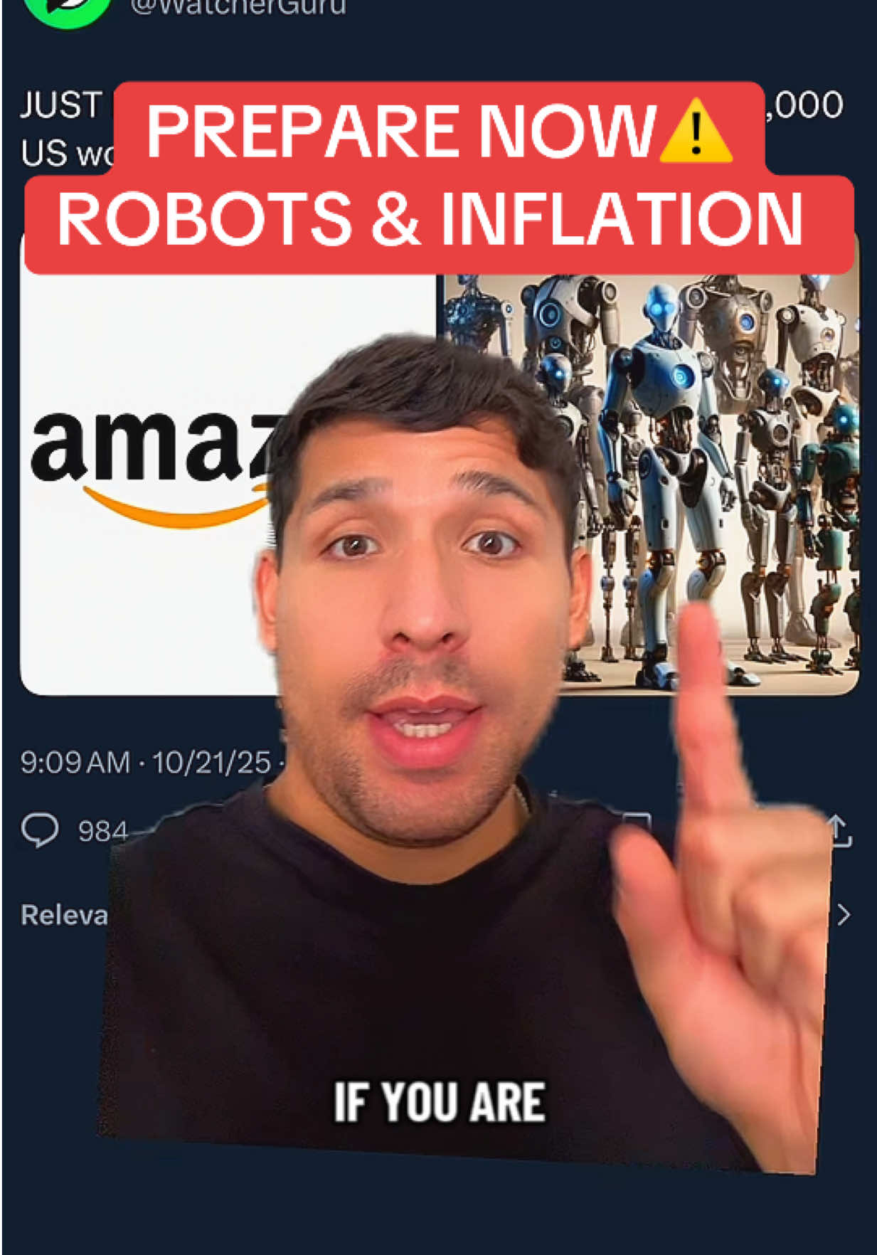 Robots replacing workers will be a problem, inflation rising will be a problem! Prepare now investors… it’s happening. #ai #robots #inflation #crypto #investor 