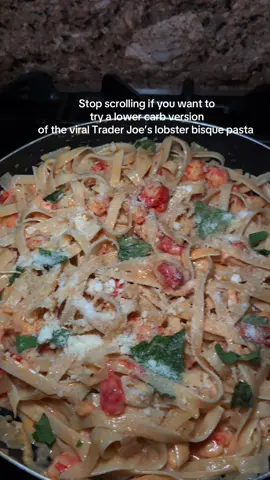 @Carbe Diem pasta has 55% less net carbs that traditional pasta but still tastes the same 🍝 The lobster bisque pasta came out amazing and I can’t wait to try it with other sauces and ingredients!  #fyp #lobsterbisquepasta #Foodie #cooking #pasta