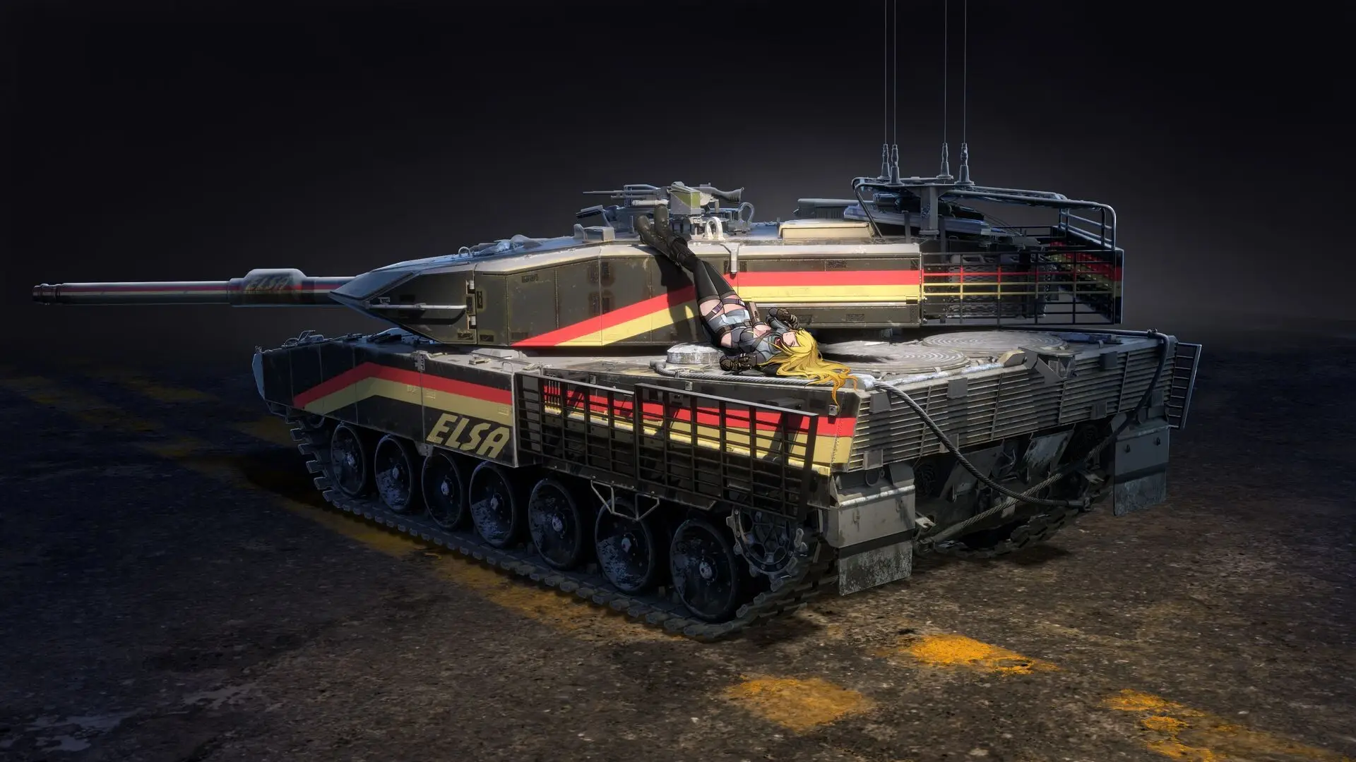 A true professional of the Senrai Maidens, Elsa leads her customized Leopard 2A4M (Senrai Maidens) into battle — a perfect machine for those who value precision and control. She acts coldly, deliberately, with absolute composure. For Elsa, every battle is a chess match — and her enemy’s mistake is always their last.