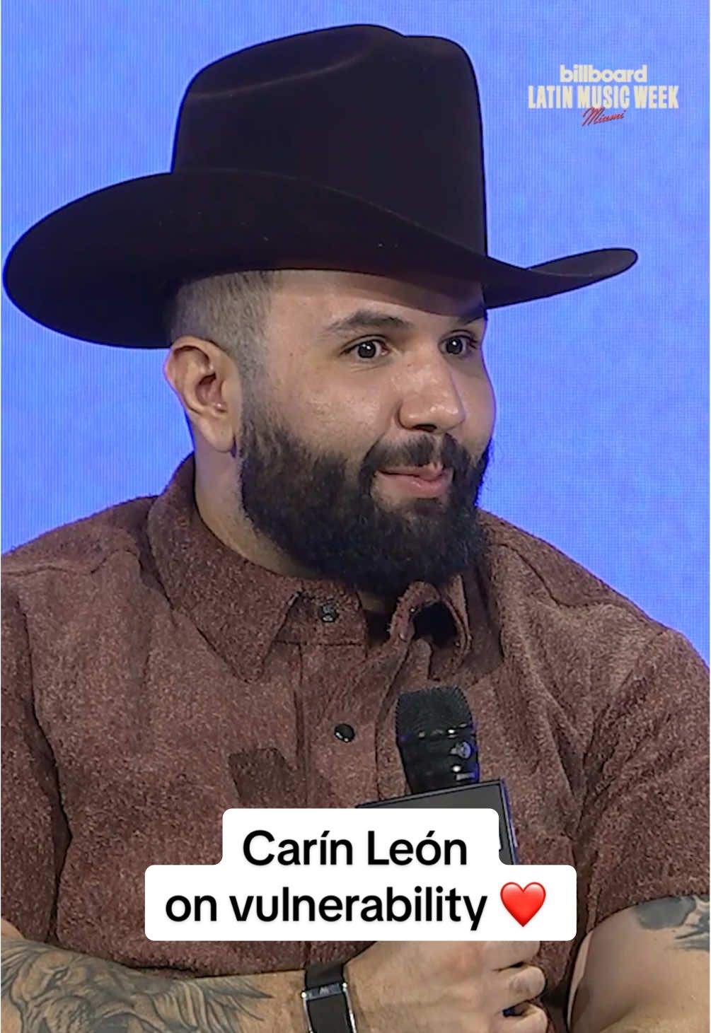 Vulnerability is @Carin Leon’s superpower. ❤️ #ad The Mexican superstar and his manager and business partner Jorge Juárez came to #BillboardLatinWeek to share their wisdom on building a brand and breaking cultural and economic barriers. Check out more from the conversation, presented by @AT&T, at the link in bio.