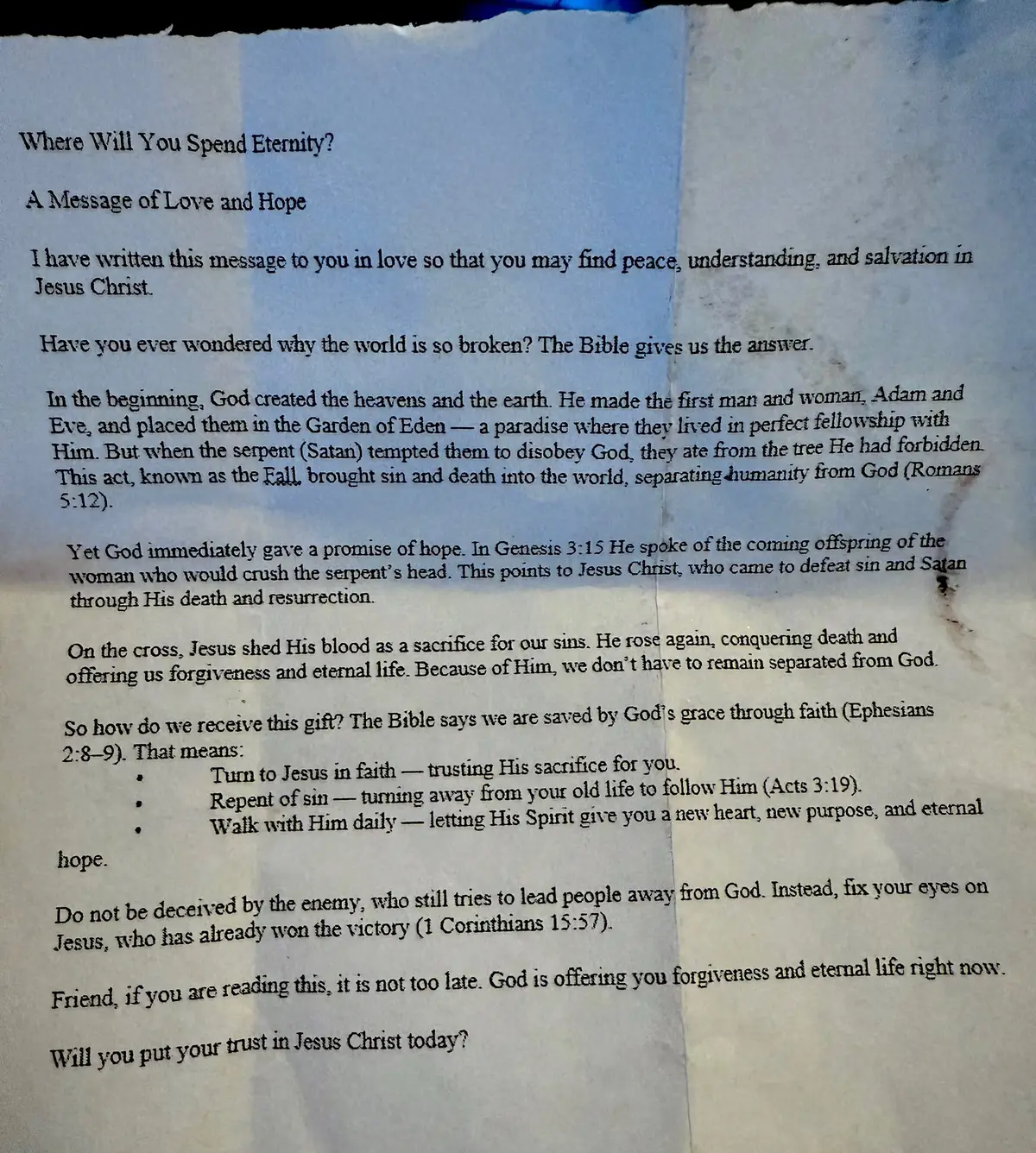 shout out to the stranger who gave this to me, needed that reminder to lock in with God #jesusistheway 