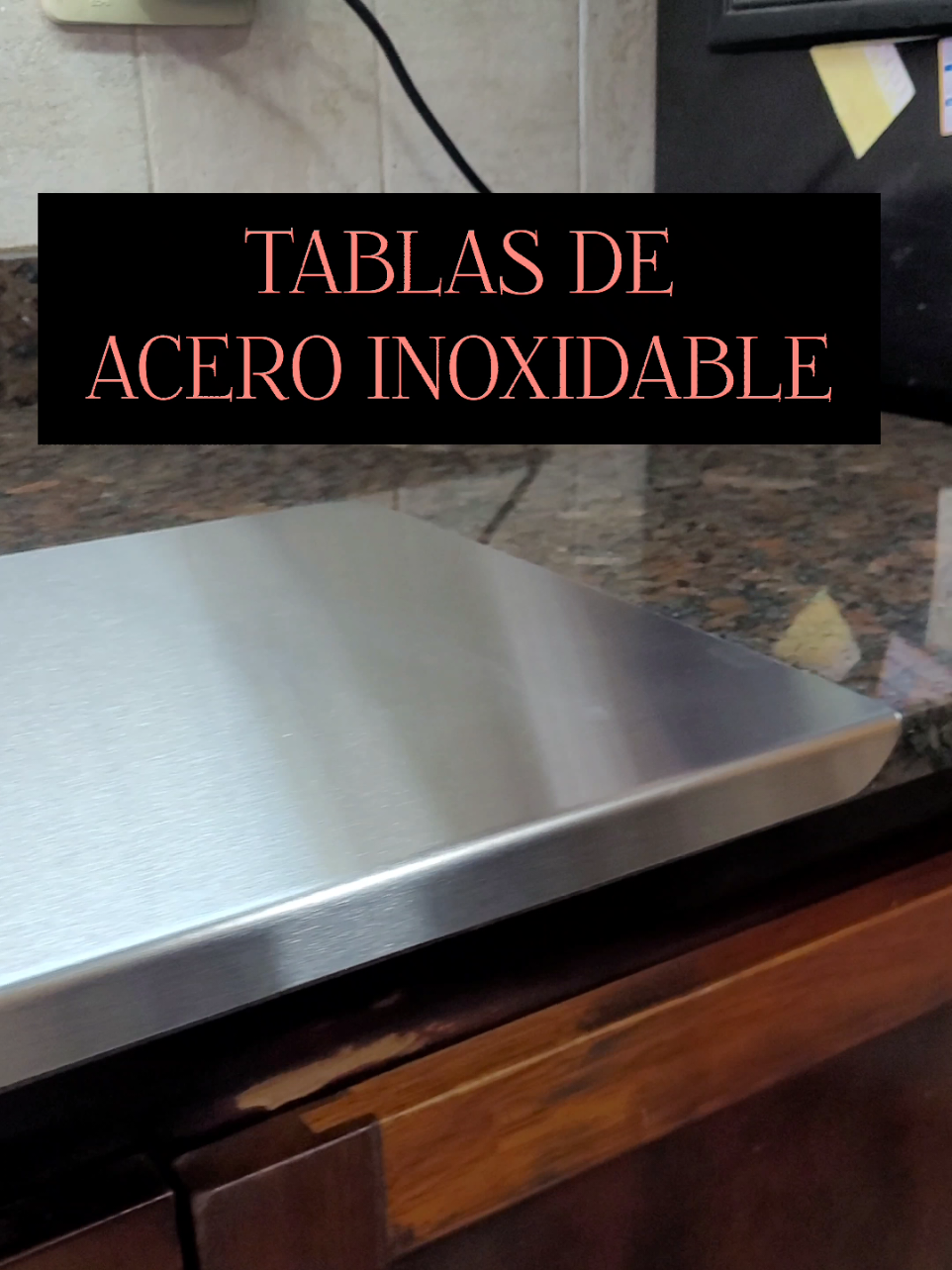 Conoce nuestro nuevo producto: Tablas de Acero Inoxidable 🤩❤️ #fyp #equipamientococina #cocinaargentina #argentina #tabla 