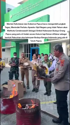 Menteri Kehutanan dan Gubernur Papua harus mengambil Langkah Tegas, Menindak Perilaku Aparatur Sipil Negara yang tidak Paham akan Mahkota Cenderawasih Sebagai Simbol Kebesaran Budaya Orang Papua yang perlu di tindak secara Hukum tapi Bukan di Bakar sebagai bentuk Pelecehan atas kekeyaan Budaya Bangsa Indonesia yang ada di Tanah Papua. #fypage #fytpシ #tiktokgiaitri #tiktokvirall #tiktokpapua 