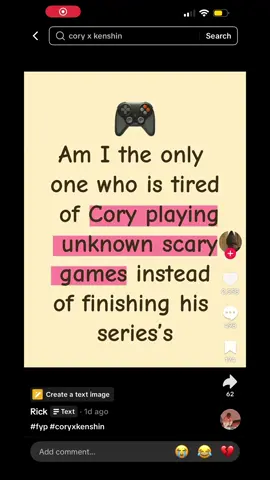 I fw Cory but his fan base is getting cornier and cornier each minute🫩 #ronnietharebel #coryxkenshin #viral #giftok 