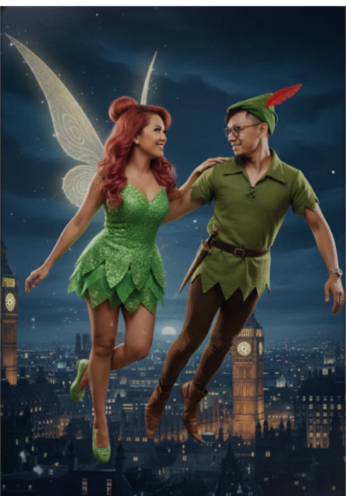 I DON’T HAVE THE PROMPT to this . I just asked Gemini Ai to make my husband and I as Peter Pan & Tinkle Bell .#geminiaiprompt #prompt #geminiai #googlegeminiai #geminiaicouple  @bunmao 