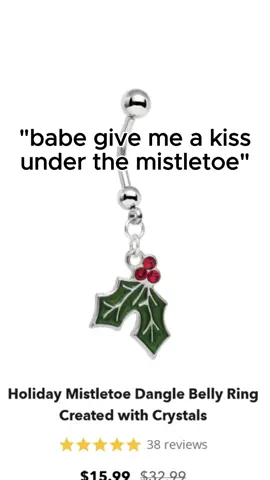 #iykyk 😏🎄 #piercings #bodyjewelry #bellyring #mistletoe #mistletoebellyring #bellypiercing #fyp #jewelrytiktok #piercingjewelry #christmasjewelry 