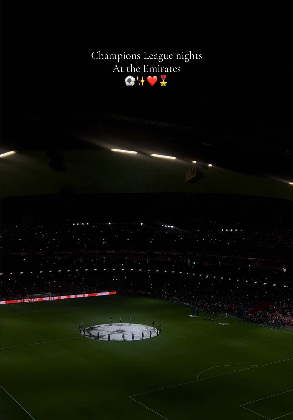 Champions League nights at the Emirates #winter #emirates #football #arsenal #fyp
