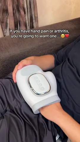 This glove helped relieve my mom’s hand pain ❤️🥺 #arthritis #giftformom #handpain #therapeuticglove This therapeutic massaging glove helps relieve hand pain in mothers who suffer from arthritis. With multiple heat, pressure, and intensity settings, it reduces pain, improves circulation, and works for both hands. It’s perfect for anyone dealing with hand pain caused by arthritis and looking for a natural, relaxing way to feel better every day.