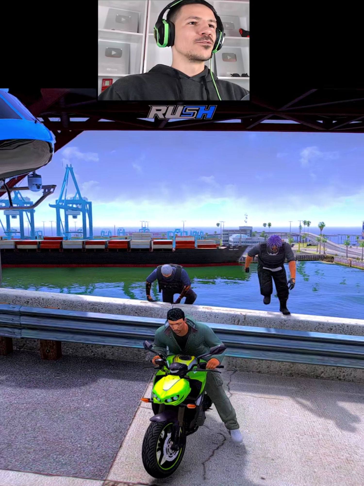 Nao esperavam que ele tinha a moto escondida nessa fuga insana no gta rp #fourpage #gta #game #fypシ゚