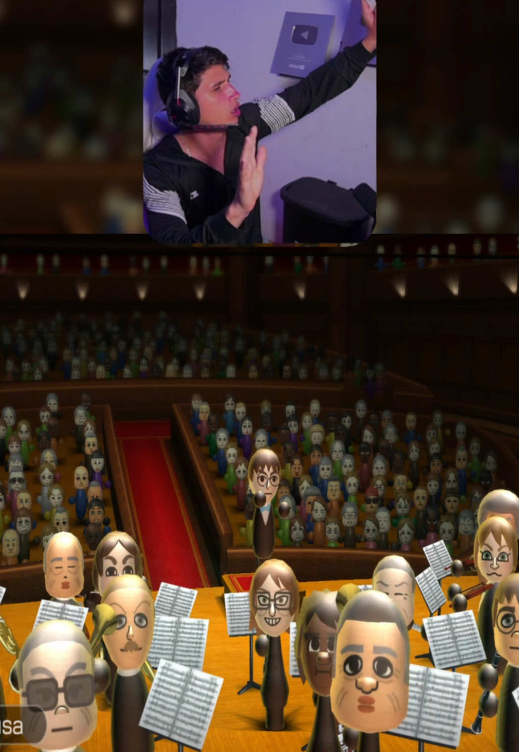 Ser director de orquesta no es fácil 🎺.   #wii #wiimusic #clips #elcamacho24 