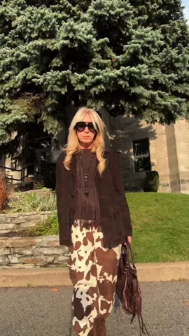 I just liked my fit today #cowprintpants #fringesweater @BIMBA Y LOLA @Massimo Dutti @Maska Mode @Dolce Vita Footwear 