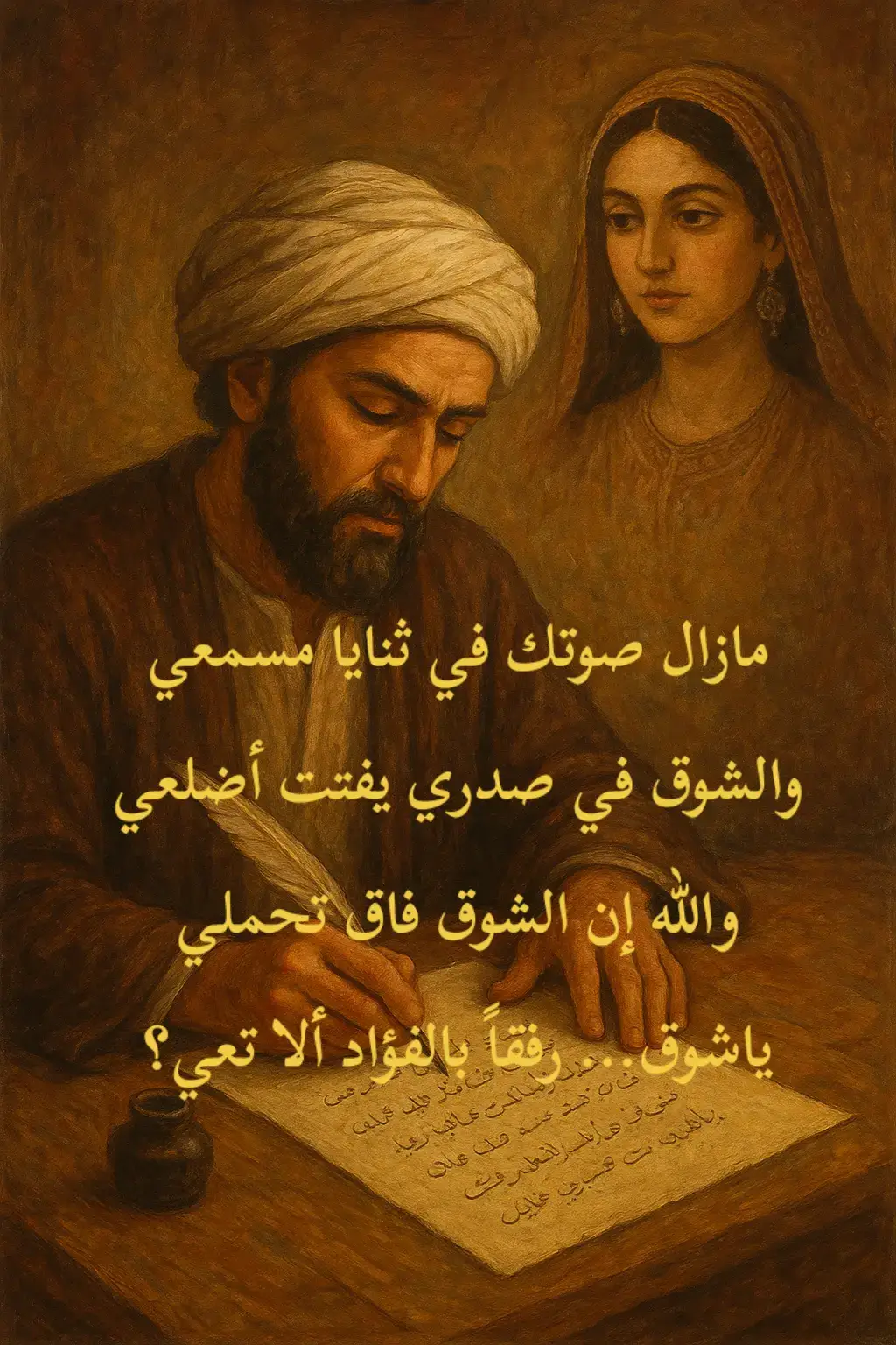 #مازال_صوتكٍ_في_ثنايا_مسمعي_والشوق_في_صدري_يفتت_أضلعي #والله_ان_الشوق_فاق_تحملي #ياشوق_رفقاًبالفؤاد_الاتعي #شعر_صحي #قيس_بن_الملوح 