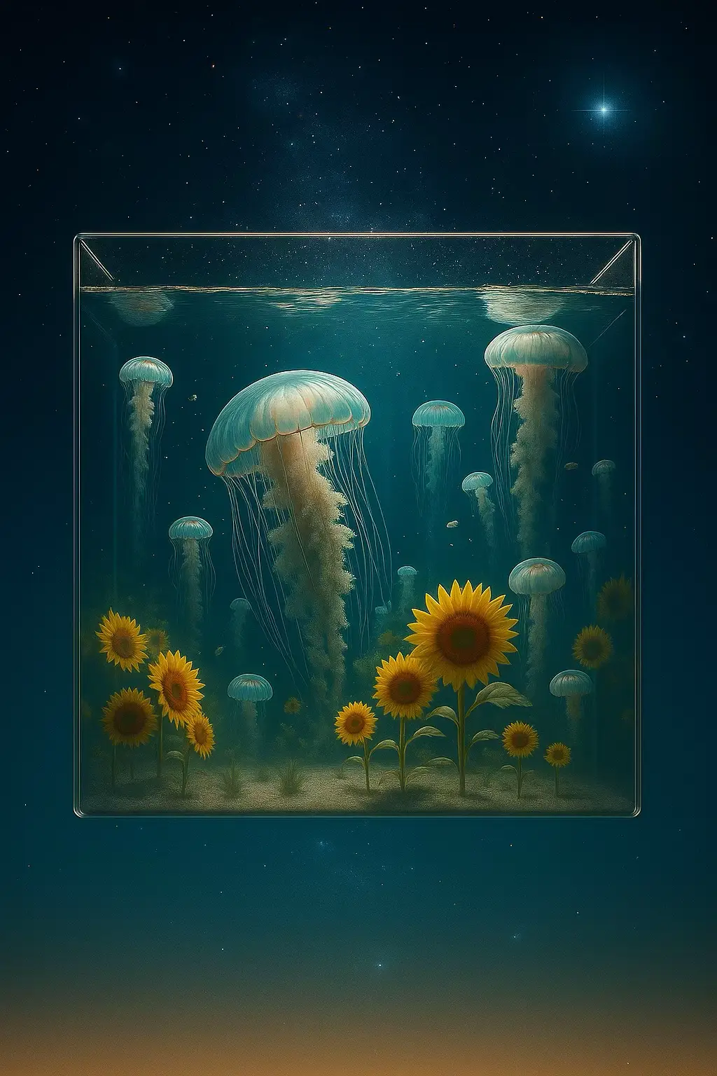 แจกวอลเปเปอร์ 3 มิติ ios 26 ในไอโฟนมาเป็นทานตะวันที่สดใสกลายเป็รแมงกระพรุนที่ไร้หัวใจไปด้วยกัน💔🌻🪼#fyp #fy #chatgpt #ios26 