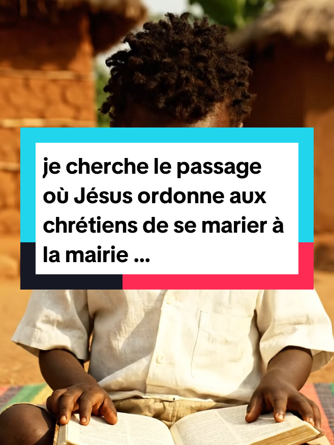 Je cherche le verset où Jésus ordonne aux chrétiens de se marier... #fyp #baby #funny #veo #cartoons 
