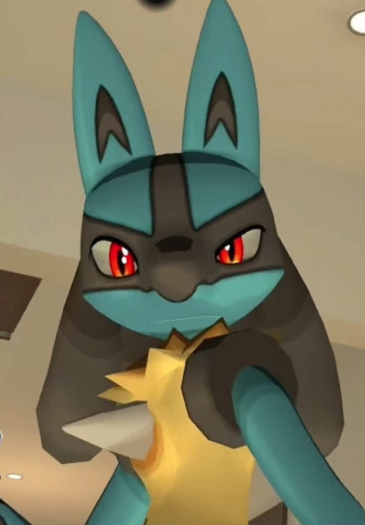 Riolu is always just so happy 🥹 I just roll with it #pokemon #gaming #vrchat #furry #that_lucario 