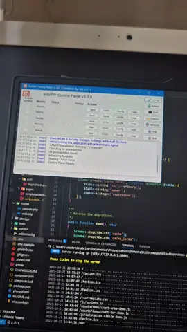 Cómo se siente prender el xampp💀🔥🚬🗿#programming #xampp #framework #laravel #mysql 