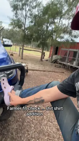 Shit shirt and crocs addition, we love that for us. #farming #farmer 