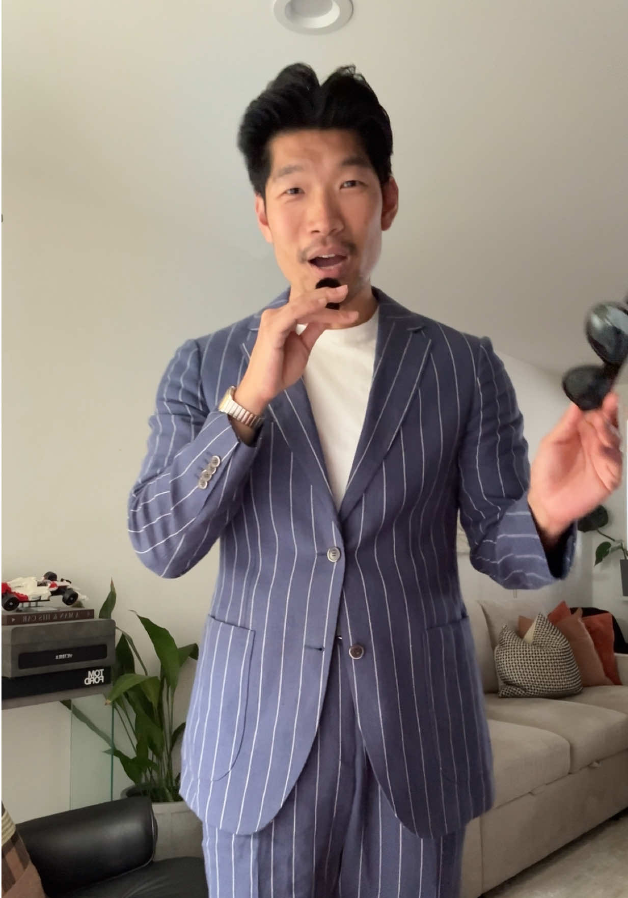 suited up for Newport Beach film festival 🌊 #menswear #suitsupply #marcnolan #cartiersantos 