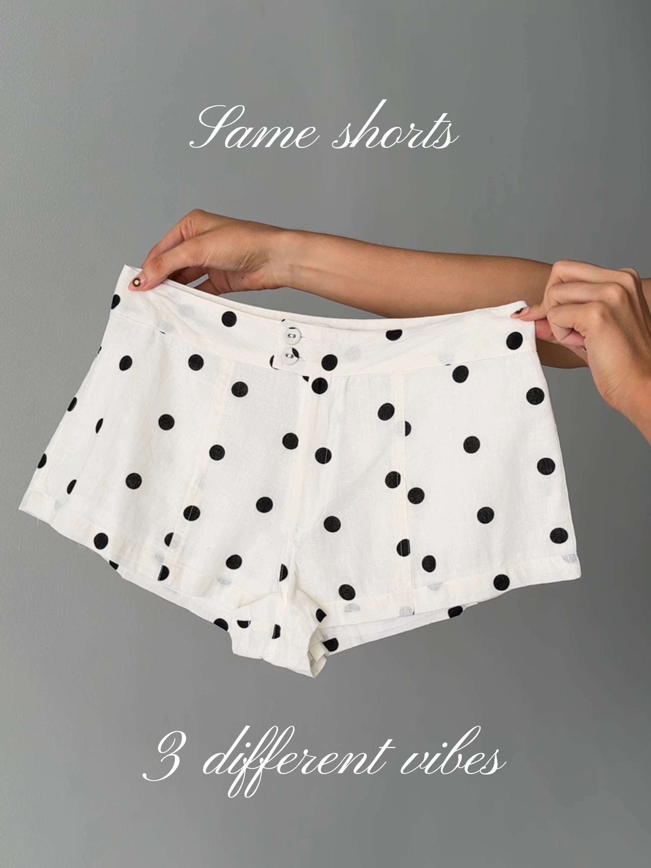 SPOTTED: your new summer staple ⚫️⚪️ shop the looks online now. #princesspolly #polkadots #microshorts #summerootd