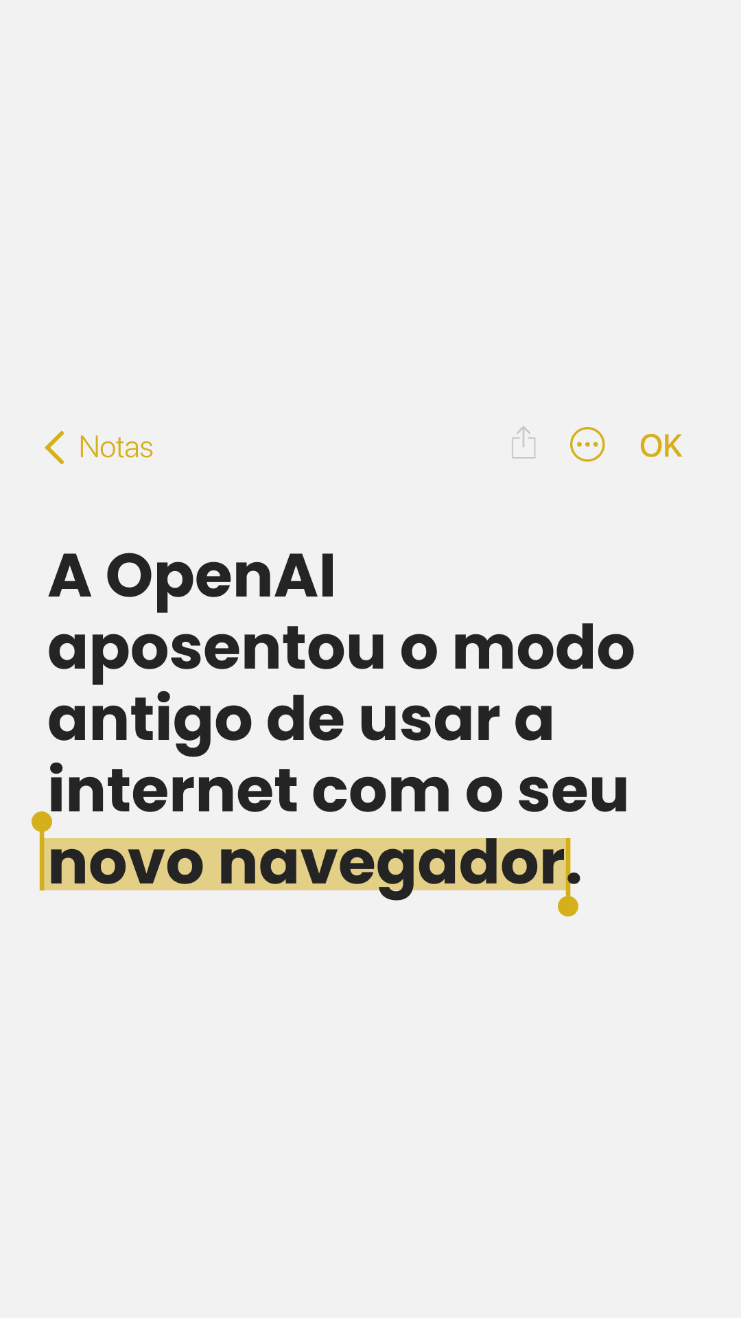 🚨 A OpenAI acabou de mudar a forma como você usa a internet. O ChatGPT Atlas é o primeiro navegador onde o cérebro é o próprio ChatGPT. Ele vive dentro das suas abas, entende o que você está vendo e, o mais impressionante, age por você. Clica, responde, compara, cria e até preenche formulários, tudo em tempo real. É como se o ChatGPT tivesse ganhado um corpo dentro da web. Disponível a partir de hoje para usuários do ChatGPT no Mac, e em breve para Windows, iOS e Android. ➡️ Depois de hoje, navegar na internet nunca mais será igual. 👉Me siga para aprender, todos os dias, a implementar Inteligência Artificial no seu negócio de forma prática e estratégica.