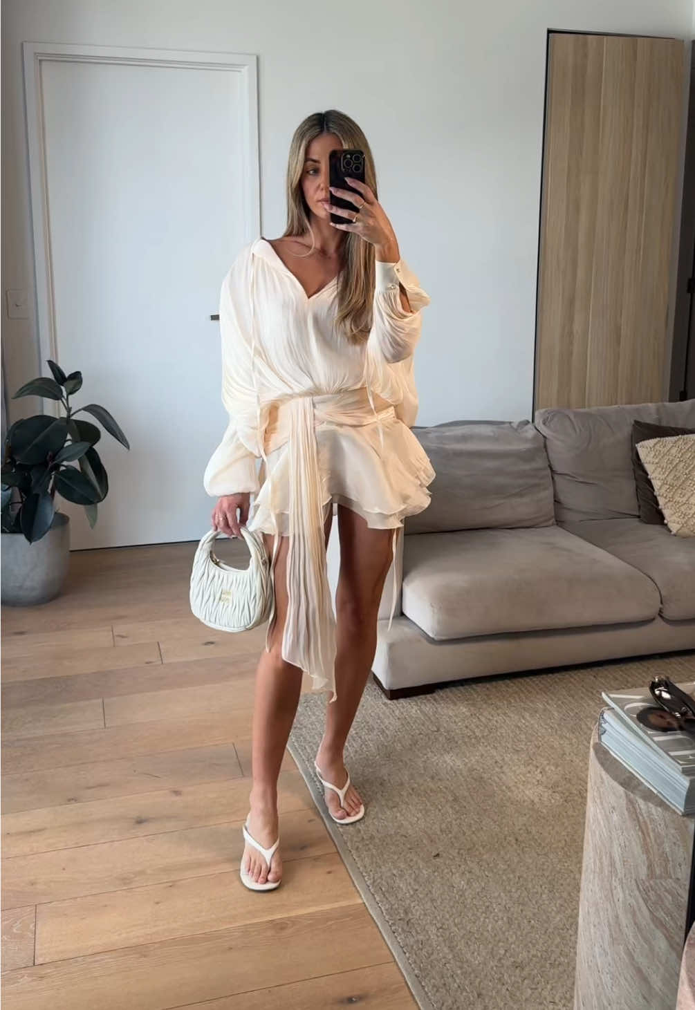 neutrals always 🤍 the mini dress for summer in @Bella Barnett use dc: rowe15 #bellabarnett #bbgirls #affordableluxury #fitcheck 